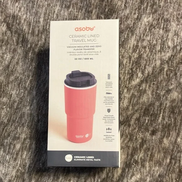 Asobu Pink Ceramic-Coated Tumbler - Picture 3 of 4